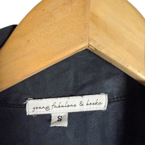 Young Fabulous & Broke Navy Flight Suit Utility Jumpsuit Midnight Pigment Size S - Picture 6 of 14